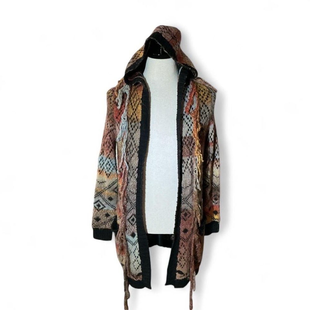 IDYLLWIND Bohemian Knit Patchwork Wool‎ Fringe Ho… - image 1